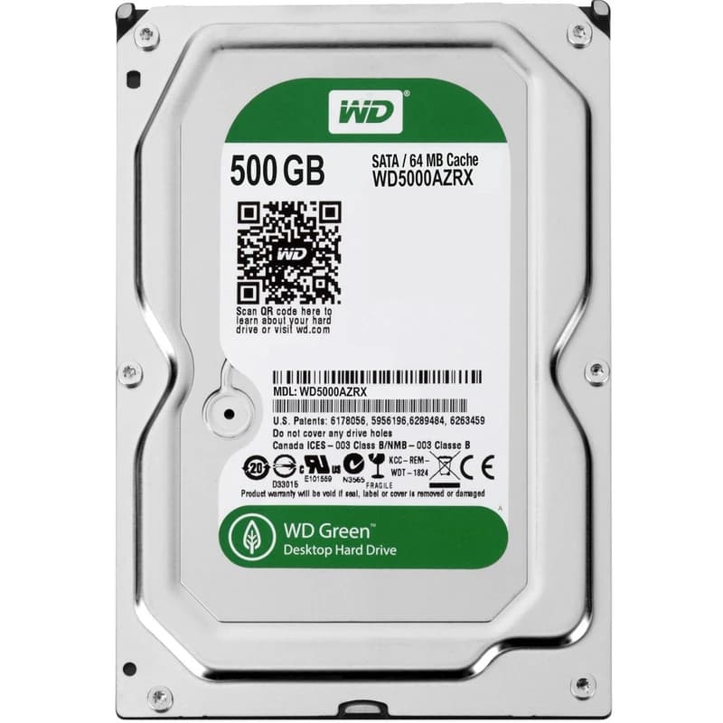 هارد HDD اینترنال وسترن دیجیتال سبز مدل WD5000AZRX ظرفیت 500 گیگابایت استوک