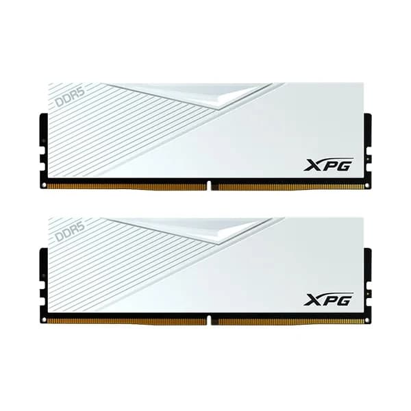 رم دسکتاپ دو کاناله ای دیتا مدل XPG LANCER WHITE 16Gx2 5200MHz CL38 DDR5 ظرفیت 32 گیگابایت استوک