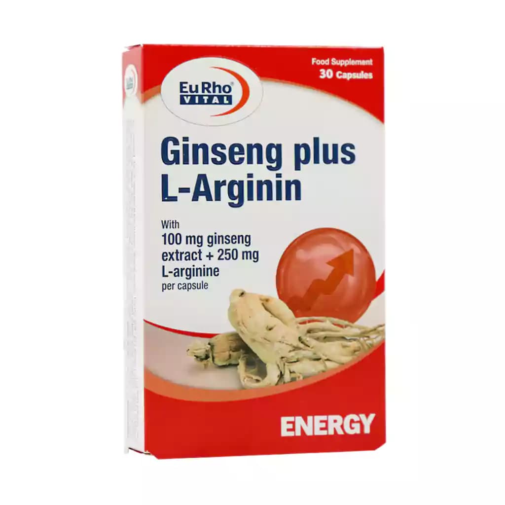 کپسول جینسینگ پلاس ال آرژنین یوروویتال 30 عدد Ginseng Plus