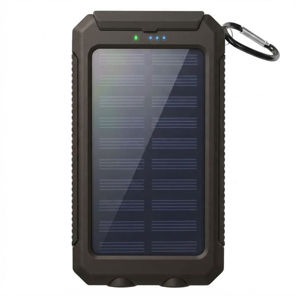 پاوربانک خورشیدی 10 هزار برند SOLAR PAWER BANK مدل Via solar panel | چراغ قوه/ قطب نما /ضد ضربه + (گارانتی طلایی) — تصویر ۶