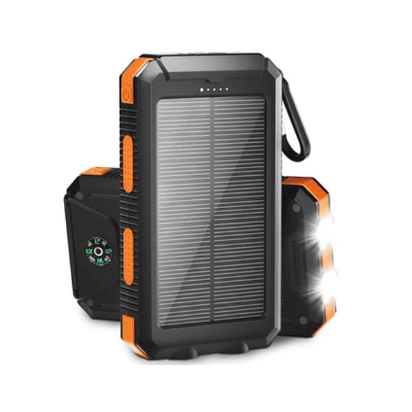 پاوربانک خورشیدی 10 هزار برند SOLAR PAWER BANK مدل Via solar panel | چراغ قوه/ قطب نما /ضد ضربه + (گارانتی طلایی) — تصویر ۵