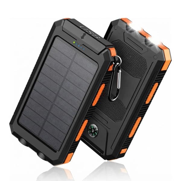 پاوربانک خورشیدی 10 هزار برند SOLAR PAWER BANK مدل Via solar panel | چراغ قوه/ قطب نما /ضد ضربه + (گارانتی طلایی) — تصویر ۹