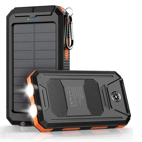 پاوربانک خورشیدی 10 هزار برند SOLAR PAWER BANK مدل Via solar panel | چراغ قوه/ قطب نما /ضد ضربه + (گارانتی طلایی)