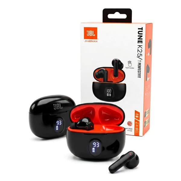 هندزفری بلوتوثی JBL مدل Tune K25 | با نمایشگر LED، بلوتوث 5.3 و طراحی Red Dot + (گارانتی طلایی) — تصویر ۳