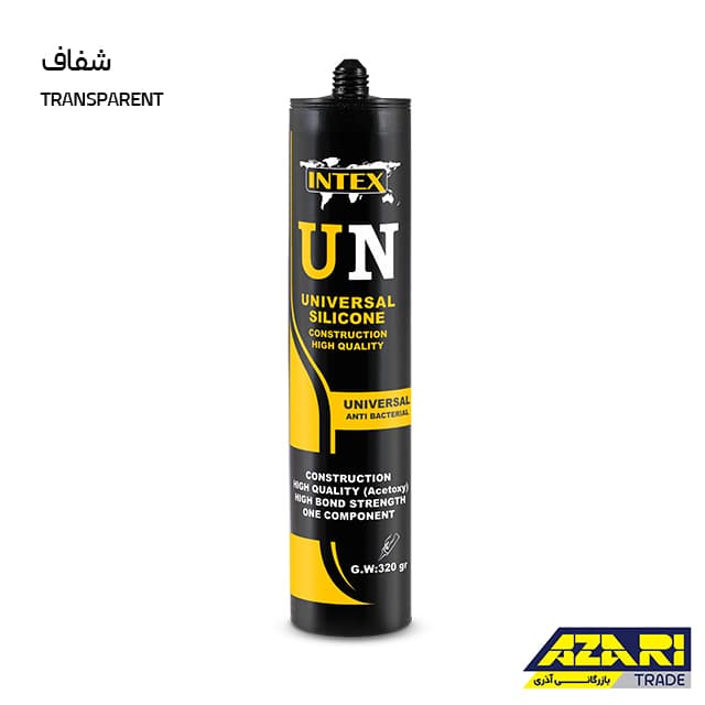 چسب سیلیکون یونیورسال کاریز مدل یو ان 320 گرم INTEX UN شفاف