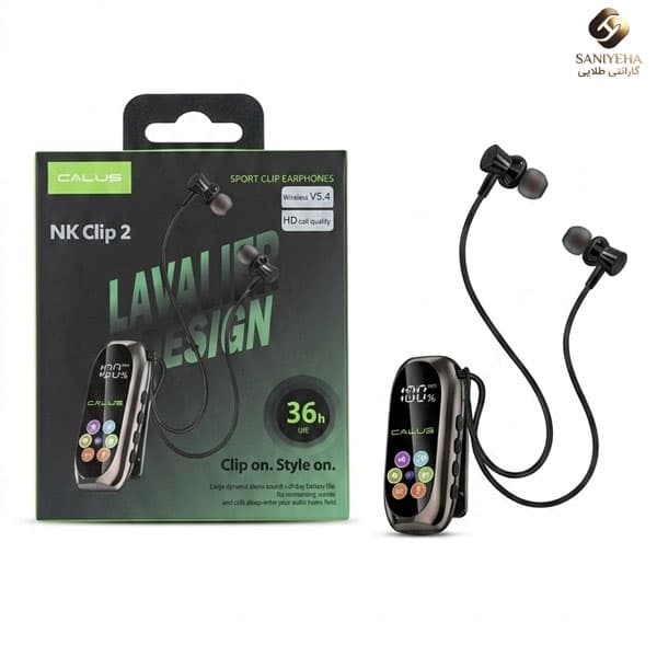 هندزفری بلوتوثی گیرهای کالوس اورجینال مدل Calus NK Clip 2 | شارژدهی ۳۶ ساعته و بلوتوث ۵.۴ + (گارانتی طلایی)
