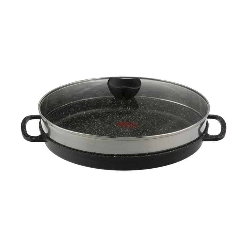تابه چدن بیضی نالینو مدل angle (با درب شیشه) — تصویر ۸