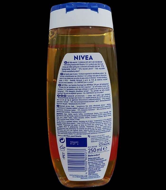 شامپو بدن مدل لاو سانشاین (250میل) نیوا – Nivea — تصویر ۲