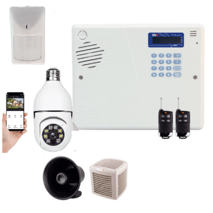 پکیج دزدگیر با دوربین مداربسته سیم کارتی سایلکس مدل SG8-4CH PT380