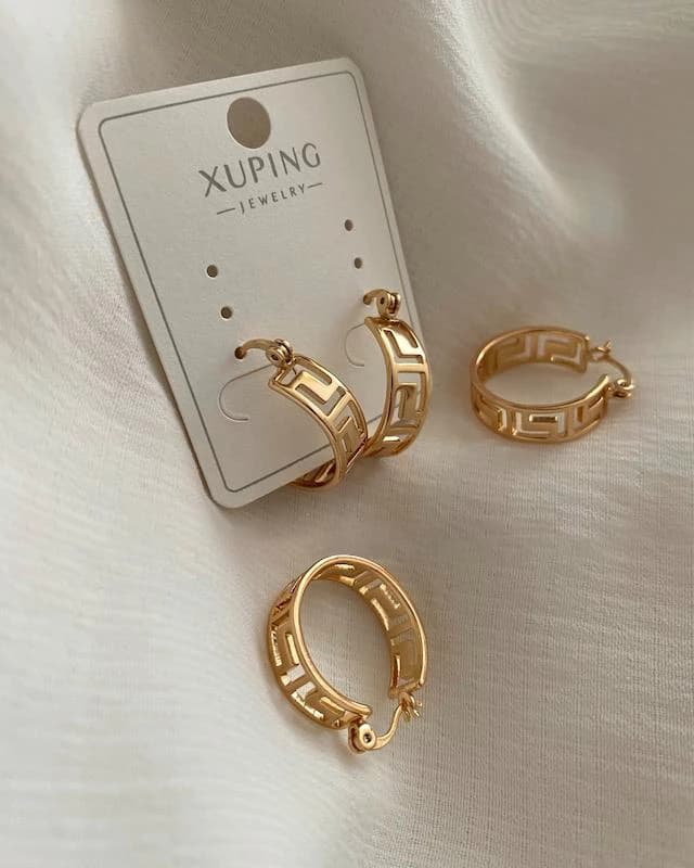 گوشواره حلقه ای ورساچه ژوپینگ — تصویر ۶