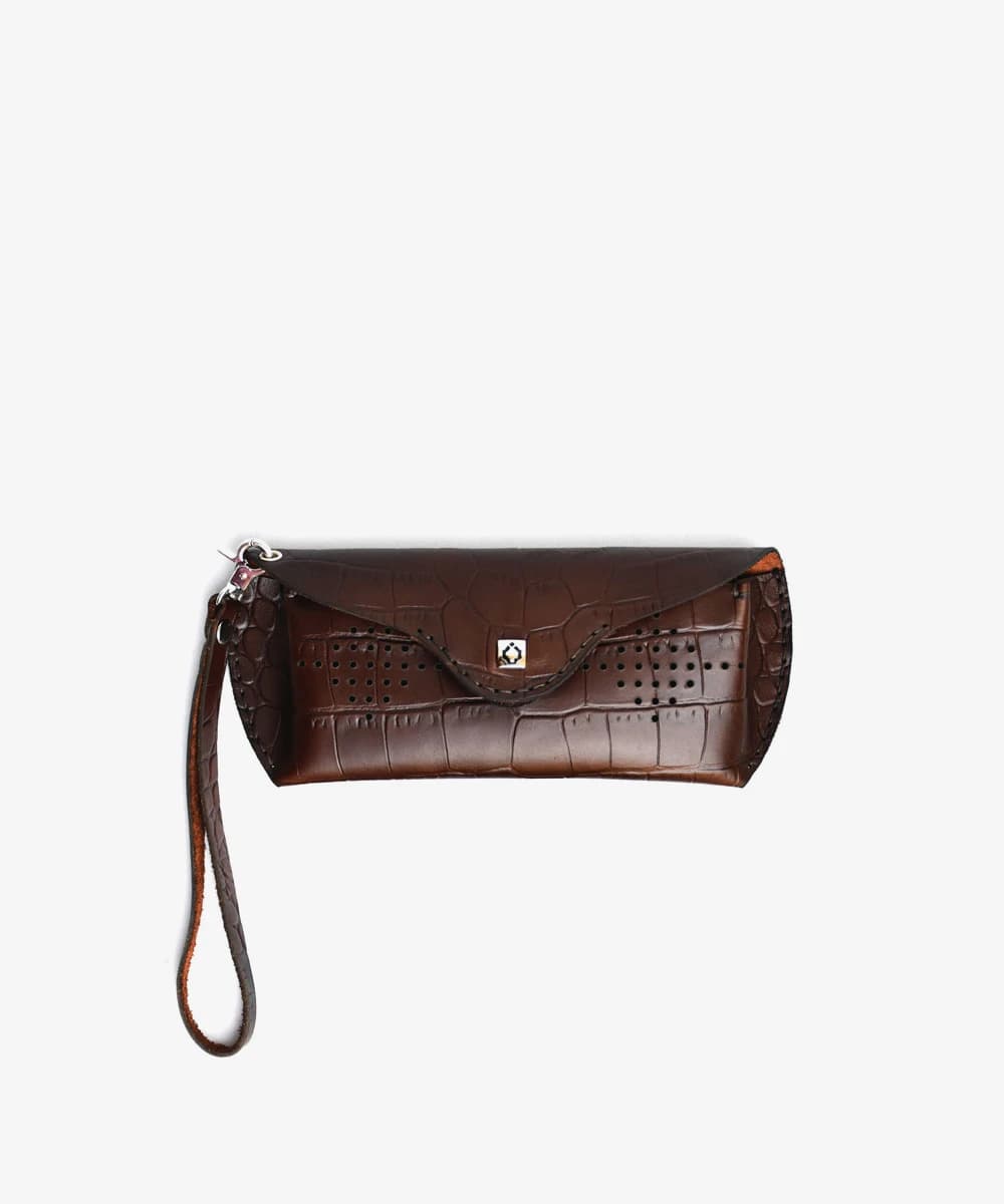 کیف عینک چرم دستدوز مدل چشمانه 2