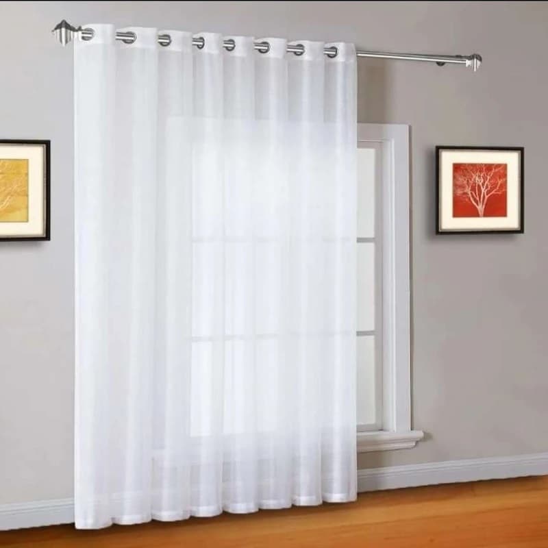 پرده پانچ اسپی توره مدل حریر ساده سایز 280 × 200 سانتیمتر — تصویر ۳