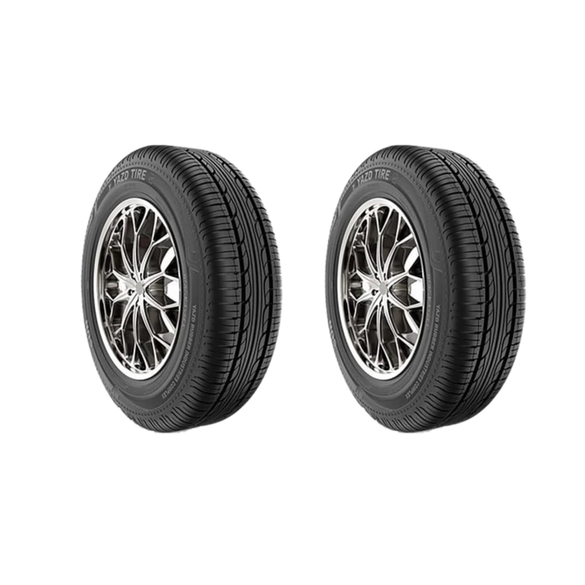 لاستیک خودرو سواری یزد تایر مدل Sun سایز 175/60R13 تیوبلس چهارفصل تولید 2025 دو حلقه مناسب رانندگی ایمن و چسبندگی در شرایط خیس