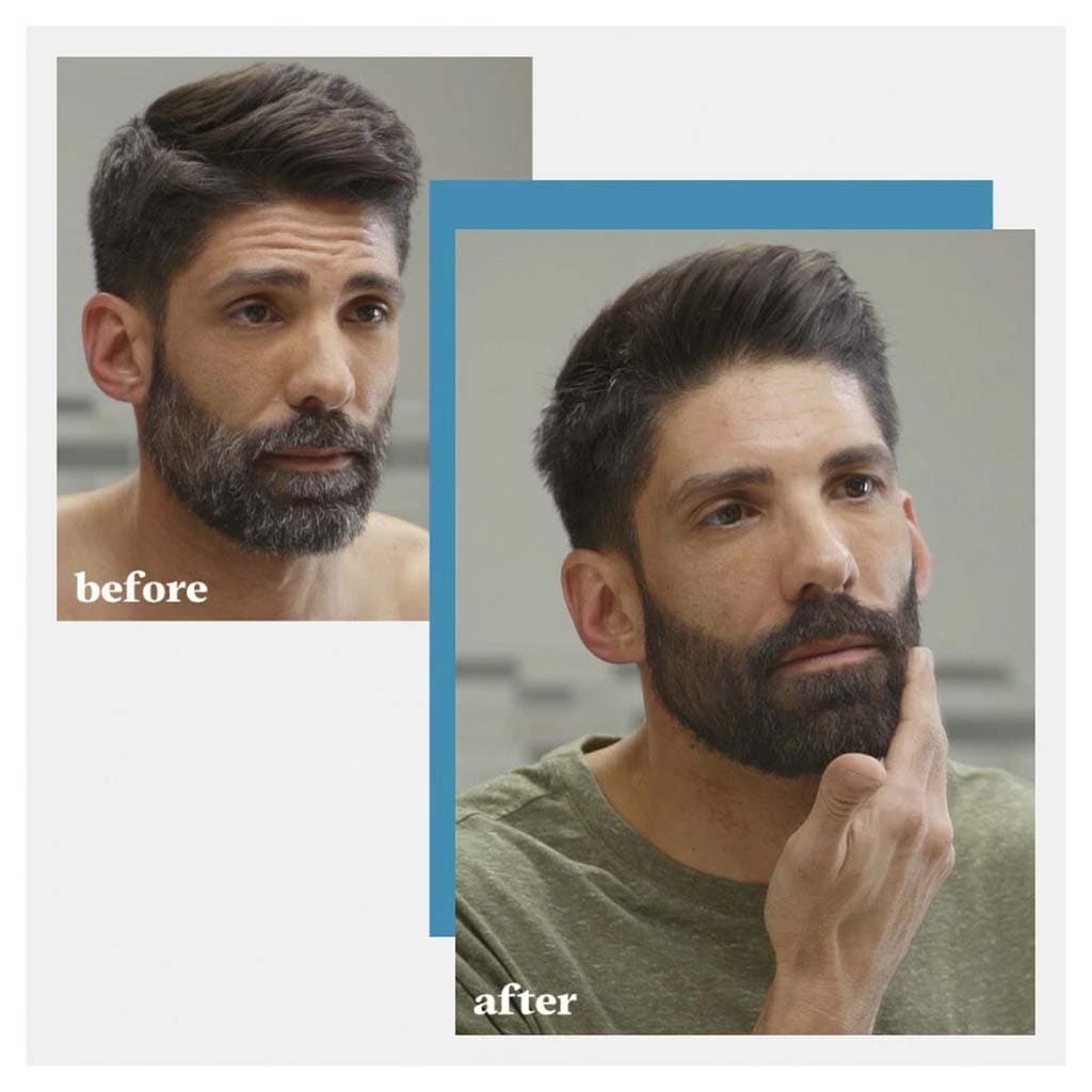 رنگ ریش و سبیل مردانه جاست فور من Just For Men اصل مدل Moustache and Beard | پوشش کامل موهای خاکستری صورت در 5 دقیقه — تصویر ۴