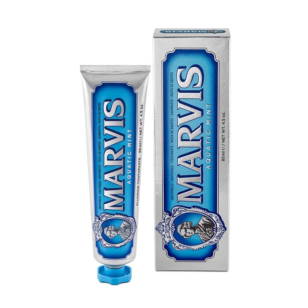 خمیردندان مارویس Marvis مدل Aquatic Mint حجم 85 میل | تازه‌کننده نفس و محافظ دندان