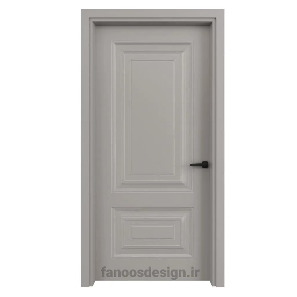 درب MDF طوسی کلاسیک کد 30669 — تصویر ۲