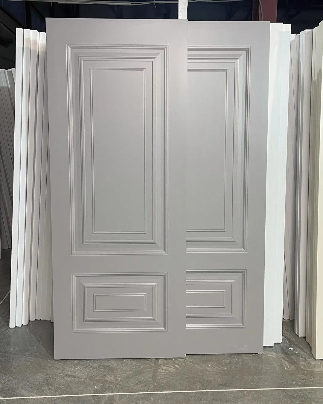 درب MDF طوسی کلاسیک کد 30669 — تصویر ۴
