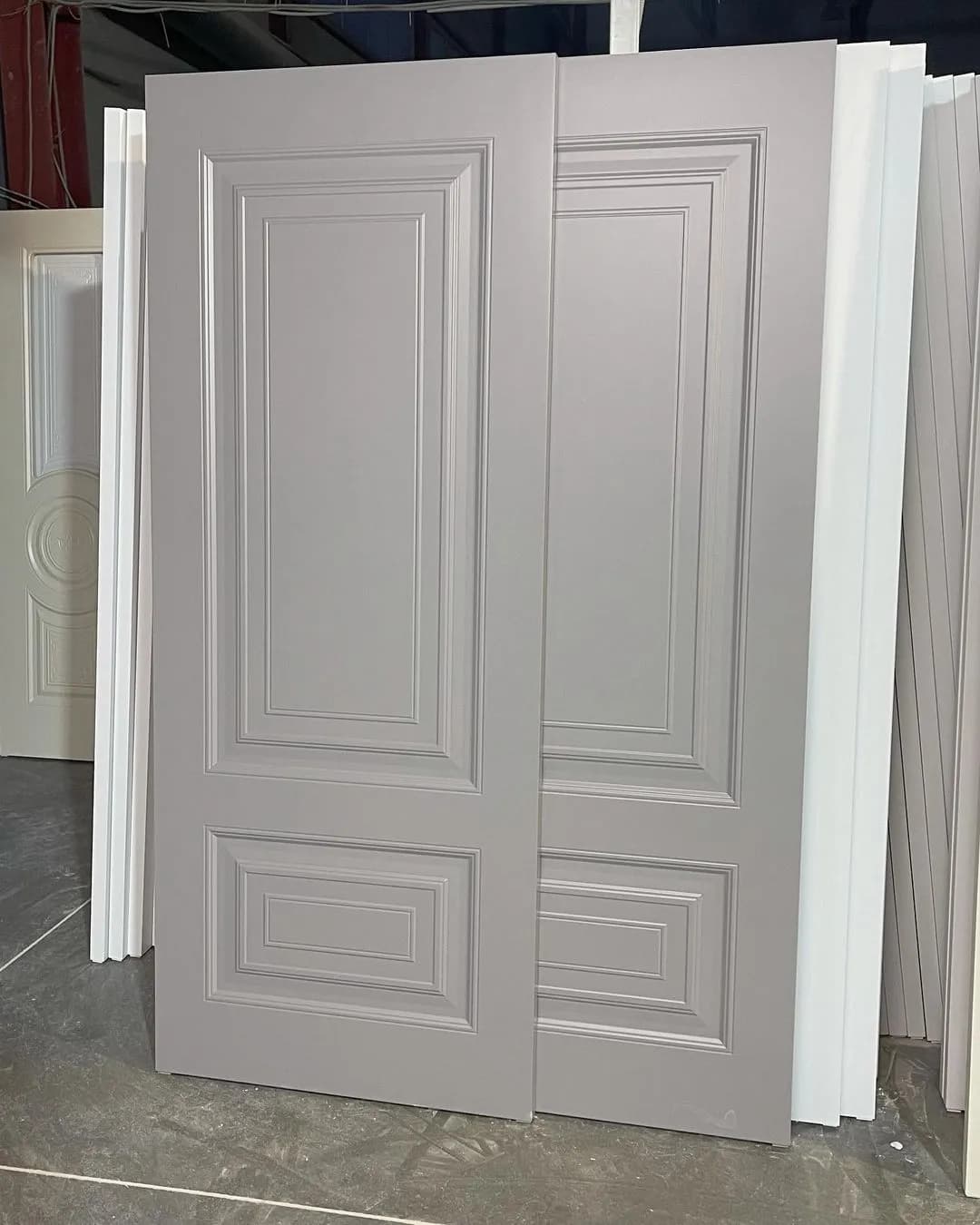 درب MDF طوسی کلاسیک کد 30669 — تصویر ۵
