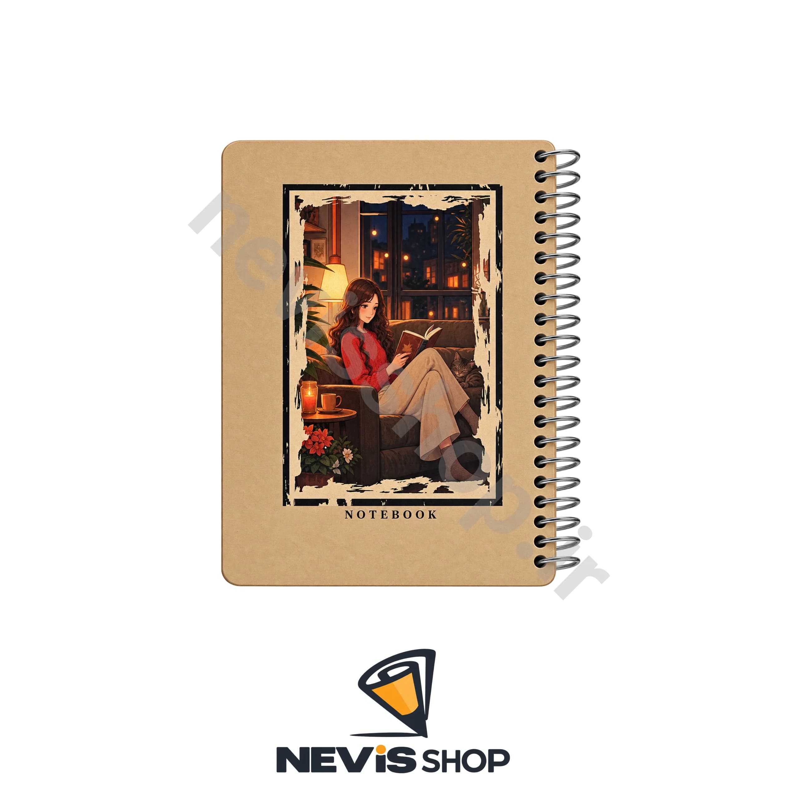دفترچه جلد سخت دخترانه طرح کتاب