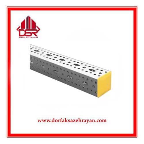 پروفیل سی چنل فوق‌سنگین 100×100 سه ردیف پانچ سی‌چنل