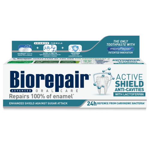 خمیر دندان بایو ریپر Biorepair مدل Active Shield حجم 75 میل