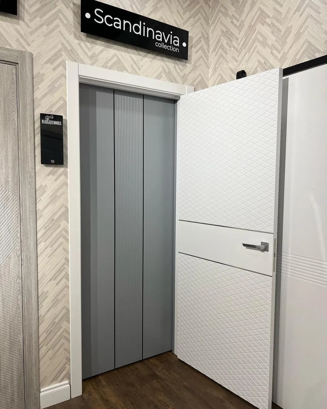 درب مدرن سفید مدل اسکاندیناوی با طرح افقی کد 30328 — تصویر ۶