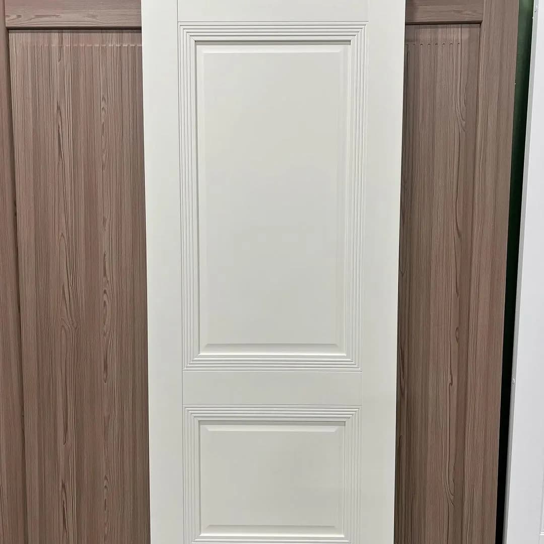 درب MDF سفید با پنل سبز زیتونی مدل نئوکلاسیک کد 30288 — تصویر ۳