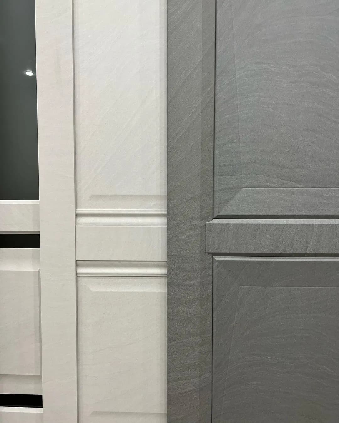 درب MDF طوسی تیره مدل مدرن دو قاب شیکر کد 30246 — تصویر ۷