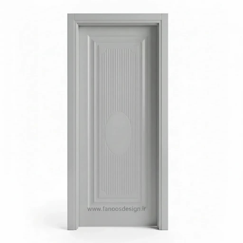 درب MDF کلاسیک خاکستری روشن کد 30240