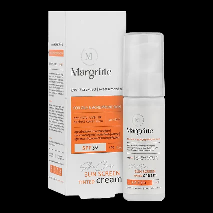 کرم ضد آفتاب رنگی پوست چرب مارگریت SPF30 — تصویر ۲