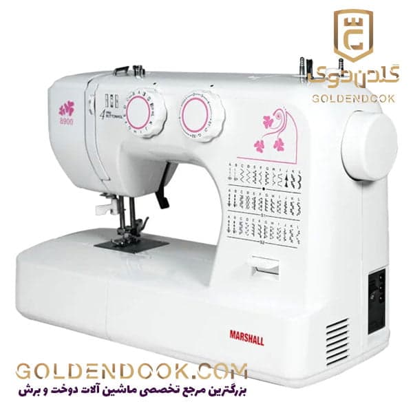 چرخ خیاطی خانگی مارشال مدل 36 کاره با درب 8900max