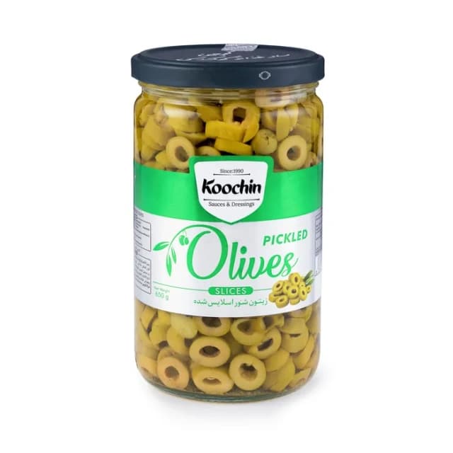 زیتون شور سبز اسلایس شده 650 گرم کوچین کاله Aceitunas Verdes en Salmuera, en Rodajas Kochin Kaleh – 650 g