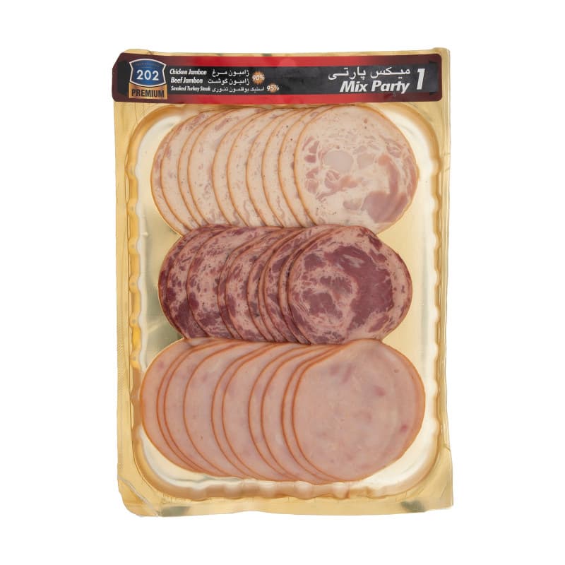 کالباس میکس پارتی 202 بسته 250 گرمی Mortadela Mixta Party 202 – Paquete de 250 g — تصویر ۲