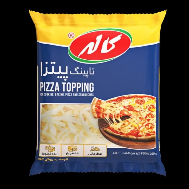 پنیر تاپینگ پیتزاپرچرب رنده شده مخصوص2کیلوگرم کاله Queso Topping para Pizza Entero Rallado Especial Kaleh – 2 kg