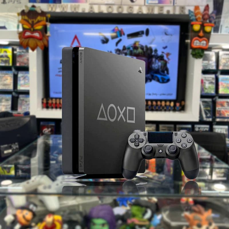 کنسول پلی استیشن 4 اسلیم باندل Days of Play Limited Edition رنگ Steel Black