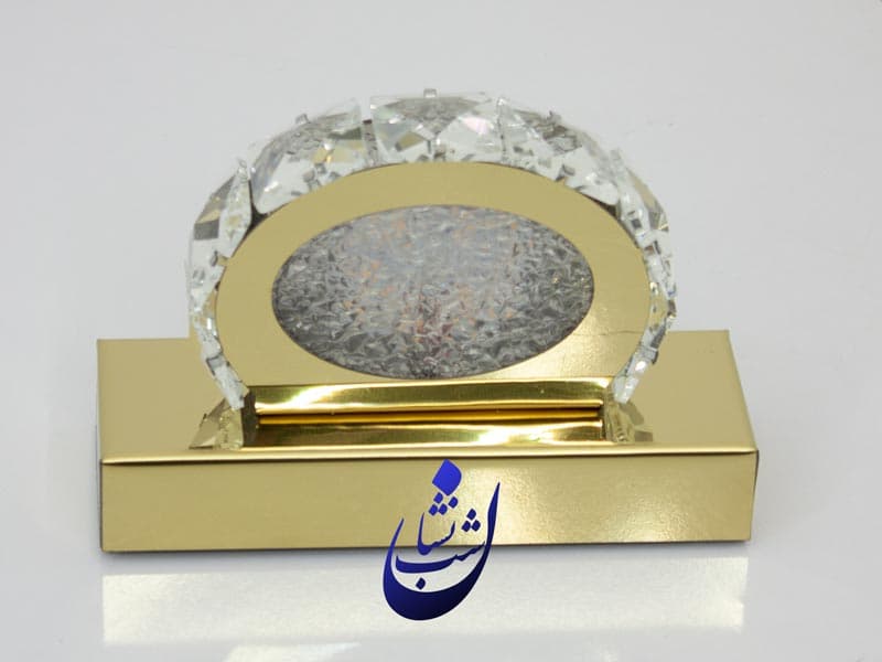 لوستر کریستالی دیواری بیضی