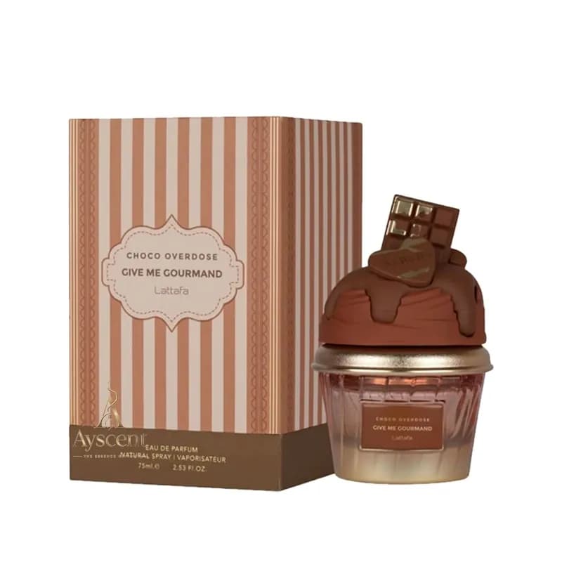 ادکلن لطافه کاپ کیک پر از شکلات Lattafa Choco Overdose Give Me Gourmand Eau de Parfum 75 ml — تصویر ۳
