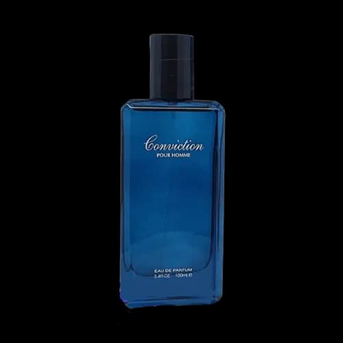 عطر و ادکلن دیویدوف کول واتر آبی (کانویکشن پورهوم) فراگرنس ورد ادو پرفیوم 100 میلی لیتر شرکتی | Fragrance World Conviction Pour Homme 100ml EDP — تصویر ۲