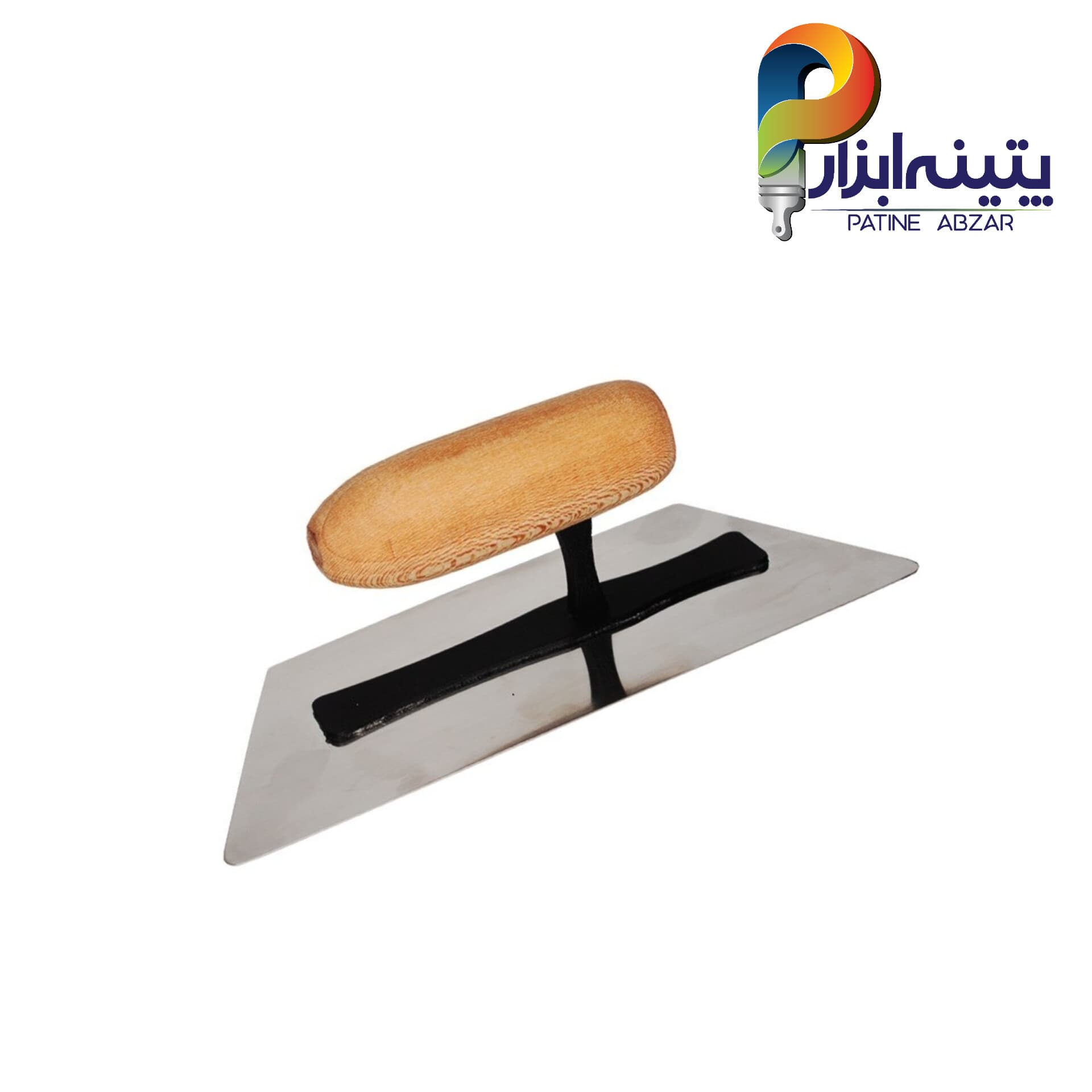 ماله استیل ذوزنقه دسته چوبی
