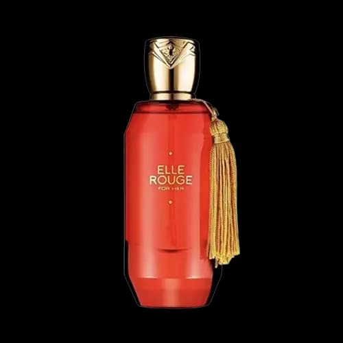 عطر و ادکلن استندهال رژ دیوین (اله رژ فور هر) فراگرنس ورد ادو پرفیوم 80 میلی لیتر شرکتی | Fragrance World Elle Rougr For Her 80ml EDP — تصویر ۲