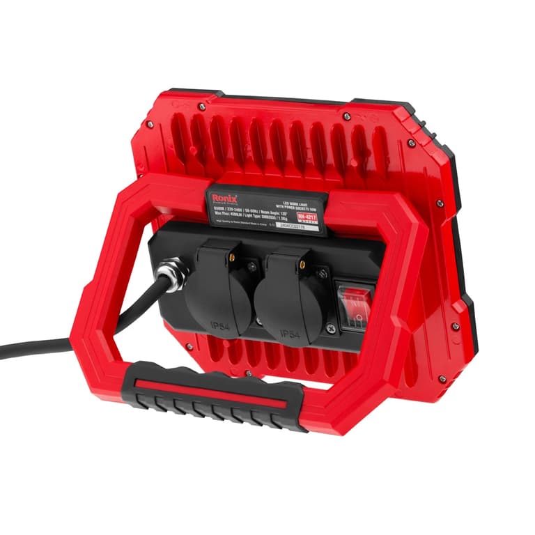 نورافکن LED برقی – رونیکس – 50 وات – با دسته تاشو – مدلRH-4217 — تصویر ۲