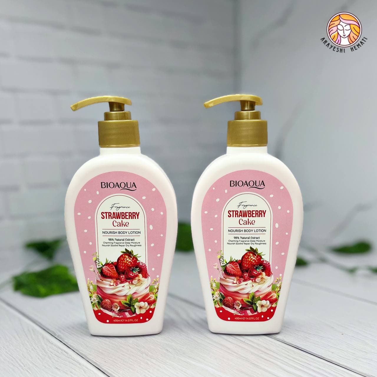 لوسیون بدن کیک توت فرنگی بیواکوا BIOAQUA