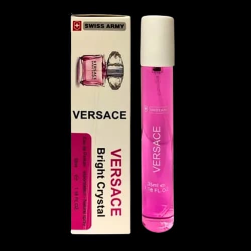 عطر و ادکلن جیبی سوئیس آرمی (سوئیس آرمه) ورساچه برایت کریستال (صورتی) ادو تویلت 35 میلی لیتر | Swiss Army Versace Bright Crystal 35ml EDT