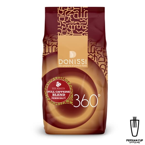 دانه قهوه فول کافئین دونیسی (۱۰۰٪ روبوستا) ۱ کیلو گرم