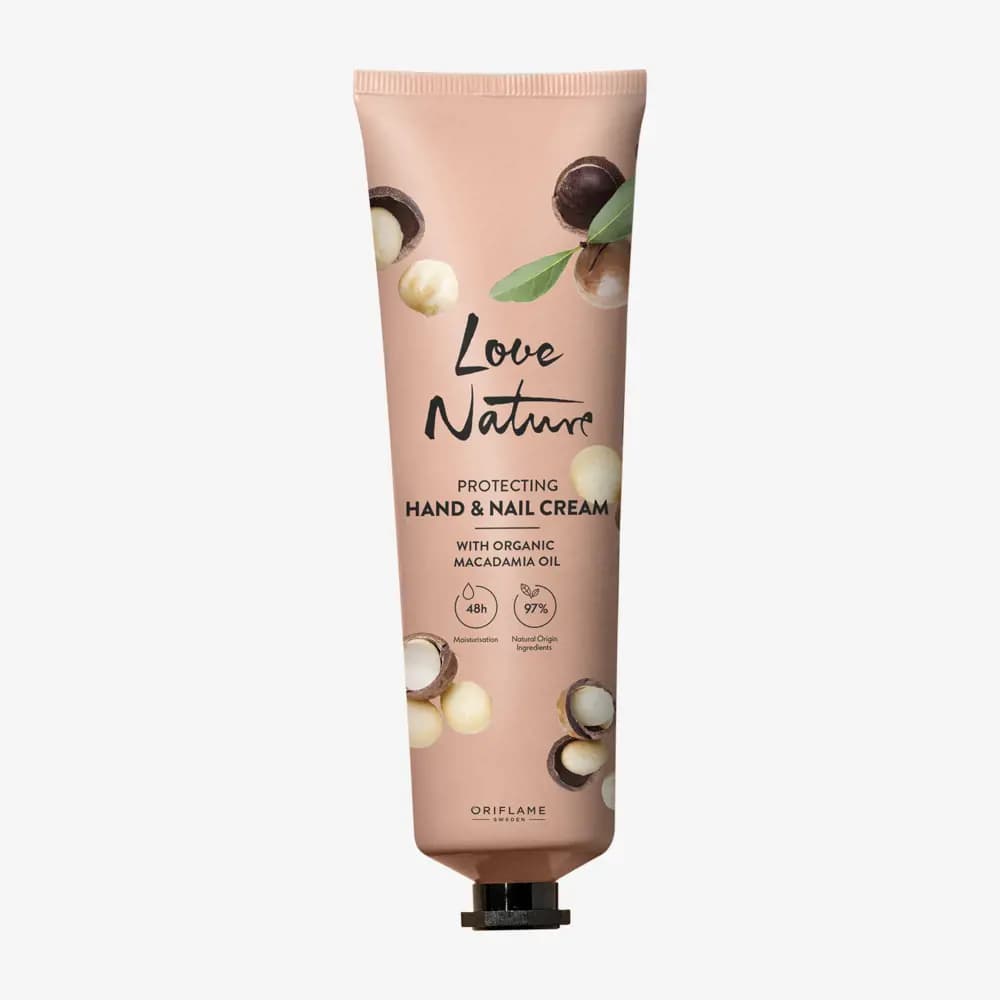 کرم محافظ دست و ناخن با روغن ماکادمیا Love Nature