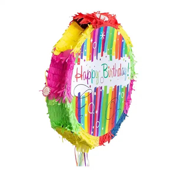 پیناتا گرد رنگی happy — تصویر ۳
