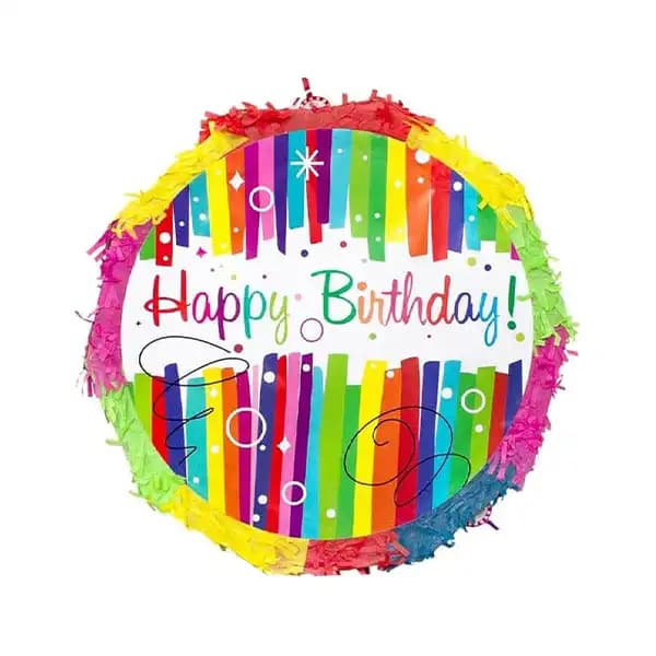 پیناتا گرد رنگی happy — تصویر ۲
