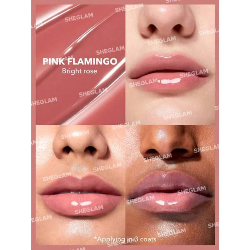 رژ لب پلامپر اتودی شیگلم pink flamingo — تصویر ۵