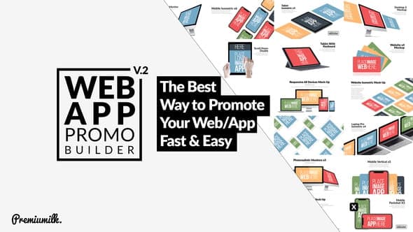پروژه افترافکت ساخت تیزر اپلیکیشن | Web App Promo Builder