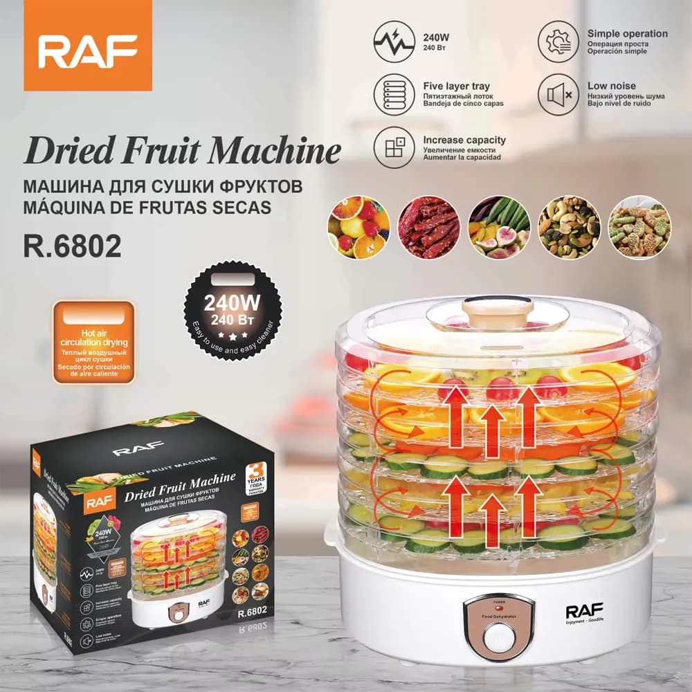 میوه و سبزی خشککن برقی RAF مدل R.6802